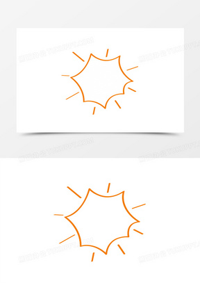 手绘矢量放射装饰元素