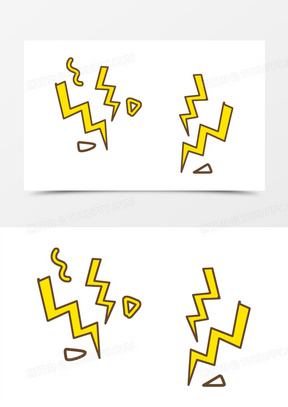 手绘放射卡通装饰元素