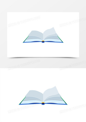 翻开的书本卡通图片素材