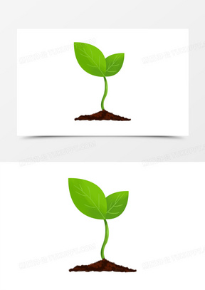 卡通春天发芽免抠素材140手绘卡通春芽素材140卡通树芽免抠素材3372