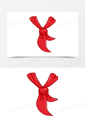 卡通手绘红领巾元素