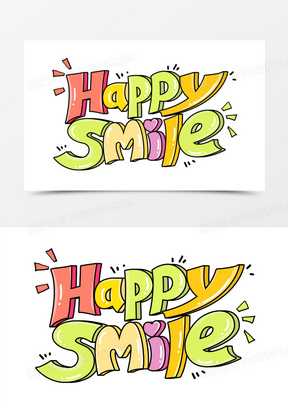 happysmile艺术字