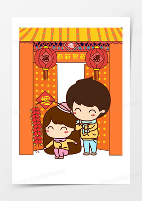 放鞭炮图片素材