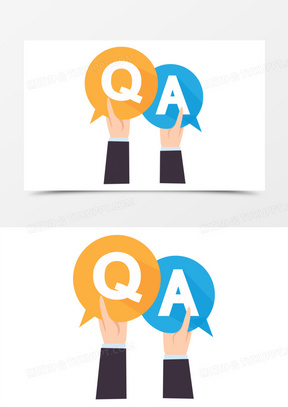 手绘qa问答图标矢量元素5262qa问答ppt素材341黄色椭圆形qa图标元素