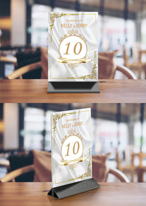 简约婚礼桌桌签席位卡