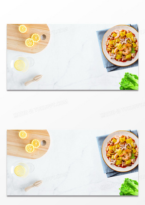 清新简约白色轻食减肥沙拉背景