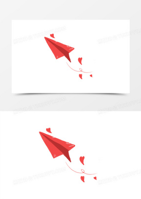 爱心型回旋纸飞机图片