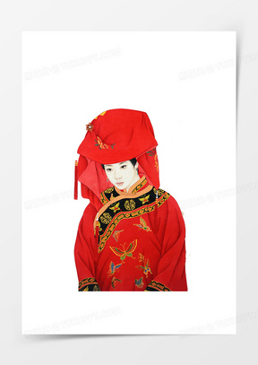 新娘红盖头图片古风大全_熊猫办公