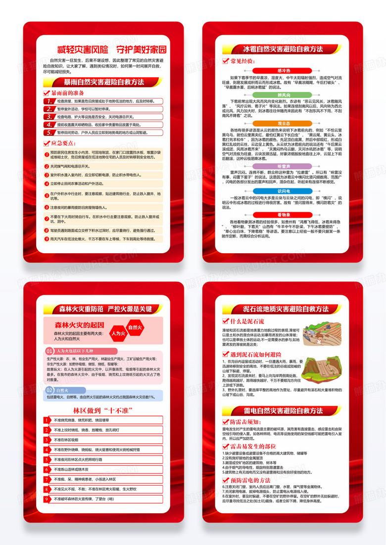 全国防灾减灾日减少身边的灾害危险宣传展板