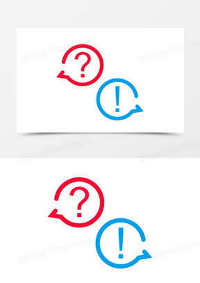 手绘卡通qa问答图标元素素材