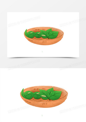 卡通手绘养蚕免抠元素