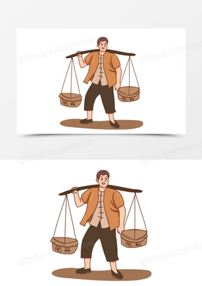 女孩施肥场景元素50314卡通农民育苗施肥场景元素432矢量农作物施肥