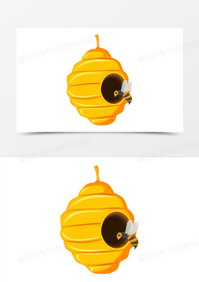 卡通手绘马蜂窝免抠元素