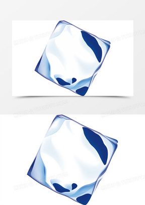 水珠立体方块矢量图