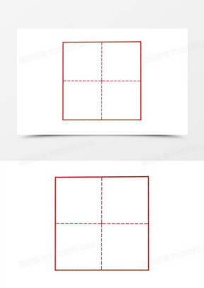 手绘田字格格子边框素材