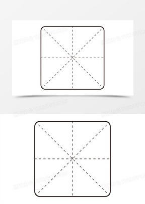 简约田字格格子边框元素