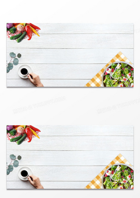 创意清新摄影合成轻食减肥沙拉背景