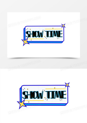 英文showtime字体设计
