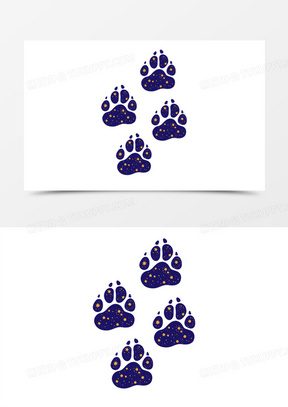 卡通脚印素材_卡通脚印图片_卡通脚印素材图片下载_熊猫办公