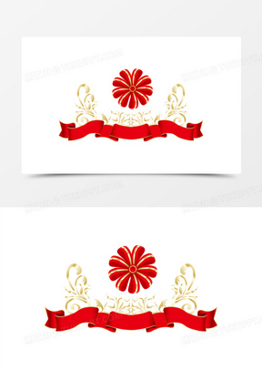 红绸边框图片素材