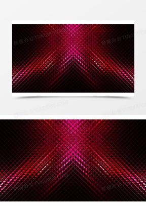 创意元素几何形状红色光效叠加