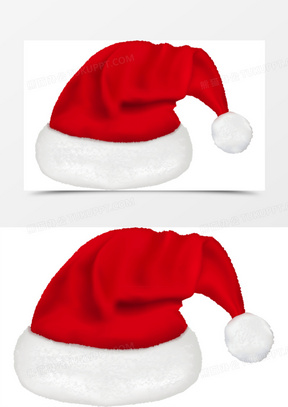 卡通圣诞帽子白色帽子