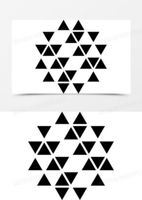 多边形形状的三角形装饰图标