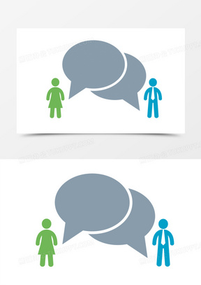 矢量卡通人物对话气泡素材