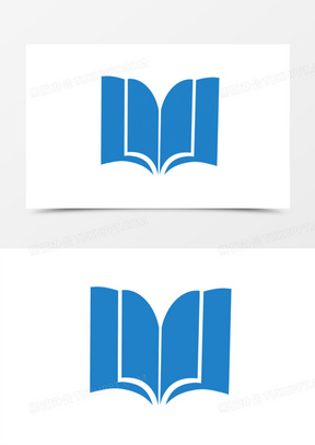 书籍剪影图标免抠元素