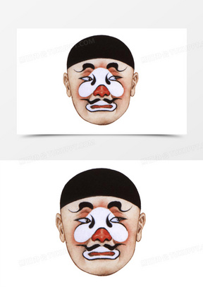 京剧丑角脸谱