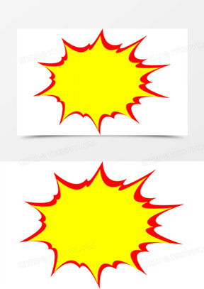 黄色促销活动爆炸贴