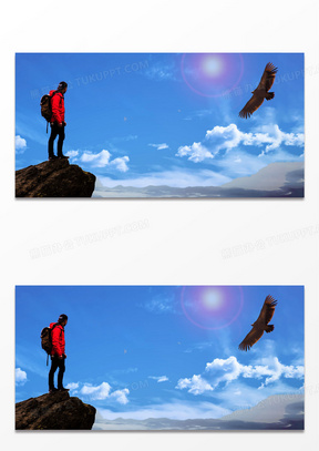 蓝色积极向上背景图