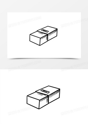 手绘线描学习用品橡皮檫免抠元素