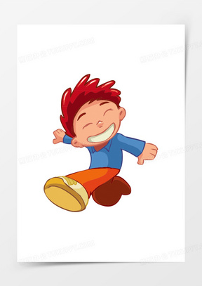 卡通跑图片素材