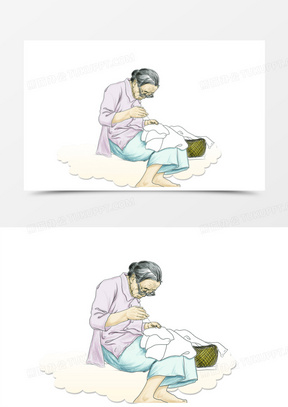 121缝衣服的老人564绿色自然树叶妈妈缝衣服背景2794缝衣服的母亲