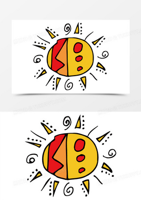 太阳非洲部落图腾矢量元素