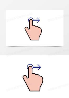 创意矢量感手指点击元素