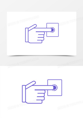 手指点击图标装饰图案元素