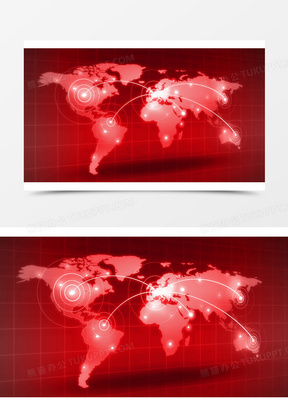 红色地图图片素材
