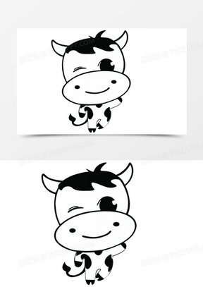 黑白卡通人物图片素材