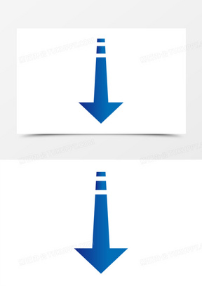 卡通手绘下降箭头装饰素材