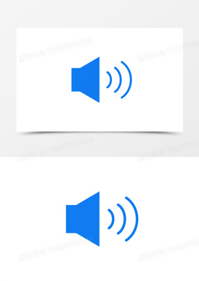 渐变媒体语音图标元素590蓝色渐变语音标志图标元素30手绘游戏音量