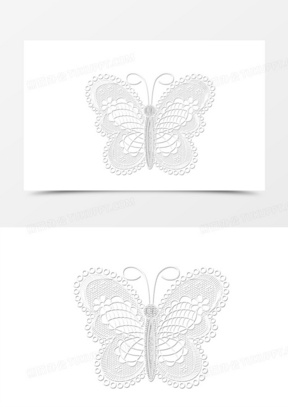 蝴蝶蕾丝时尚装饰图案