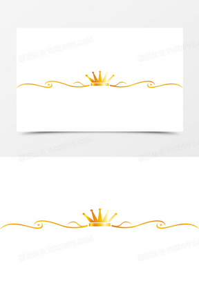 皇冠金色线条边框