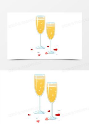酒杯卡通图片素材