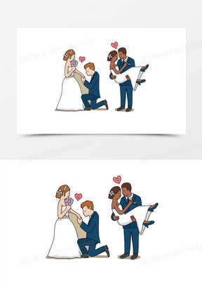 情侣公主抱图片卡通