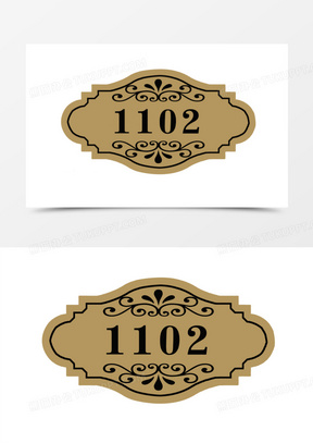 门牌设计图片素材