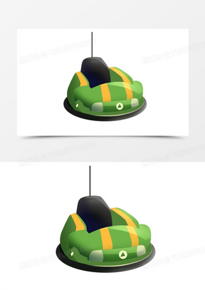 儿童画碰碰车图片卡通_熊猫办公