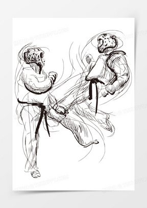 跆拳道人物图片素材