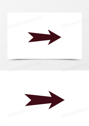 矢量棕色燕子尾箭号箭头